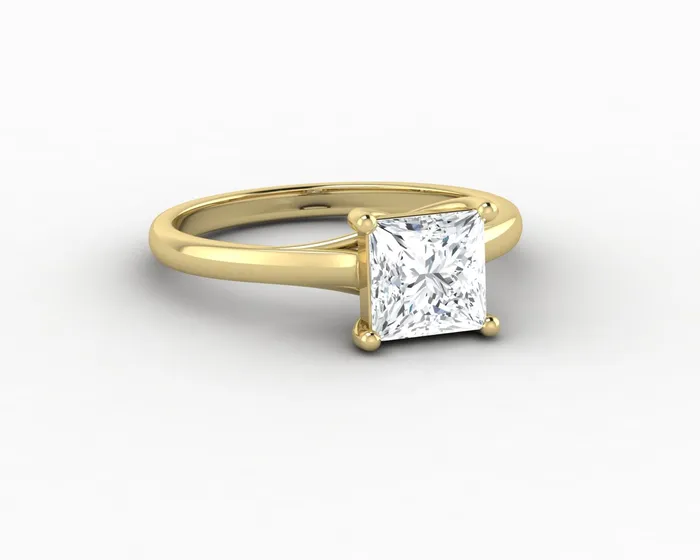 Rings Nora 10 Ct Solitaire Princess Cut Engagement Ring Sapheena Jewelry