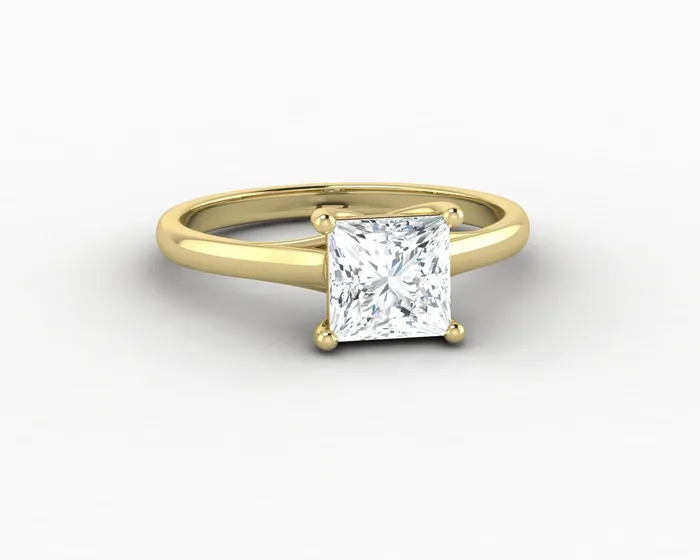 Rings Nora 10 Ct Solitaire Princess Cut Engagement Ring Sapheena Jewelry