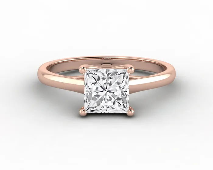 Rings Nora 10 Ct Solitaire Princess Cut Engagement Ring Sapheena Jewelry