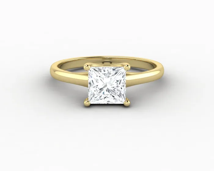 Rings Nora 10 Ct Solitaire Princess Cut Engagement Ring Sapheena Jewelry