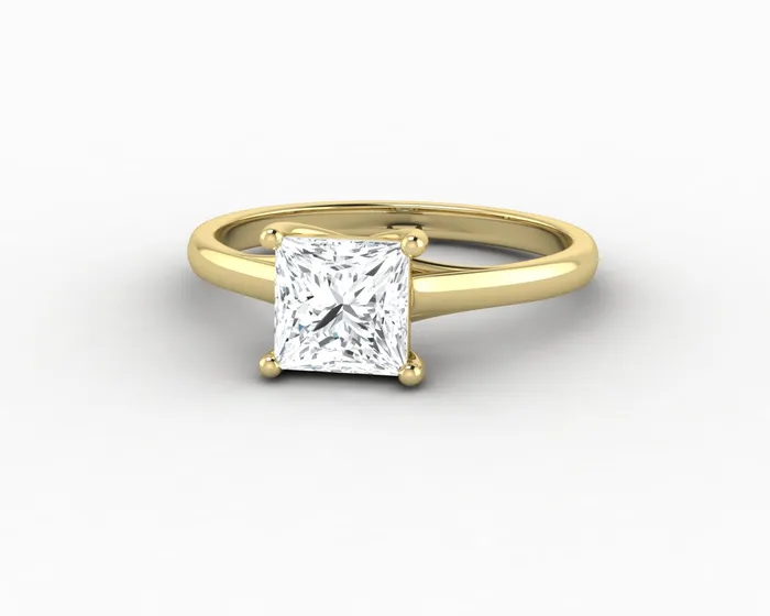 Rings Nora 10 Ct Solitaire Princess Cut Engagement Ring Sapheena Jewelry
