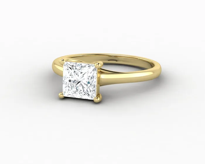 Rings Nora 10 Ct Solitaire Princess Cut Engagement Ring Sapheena Jewelry