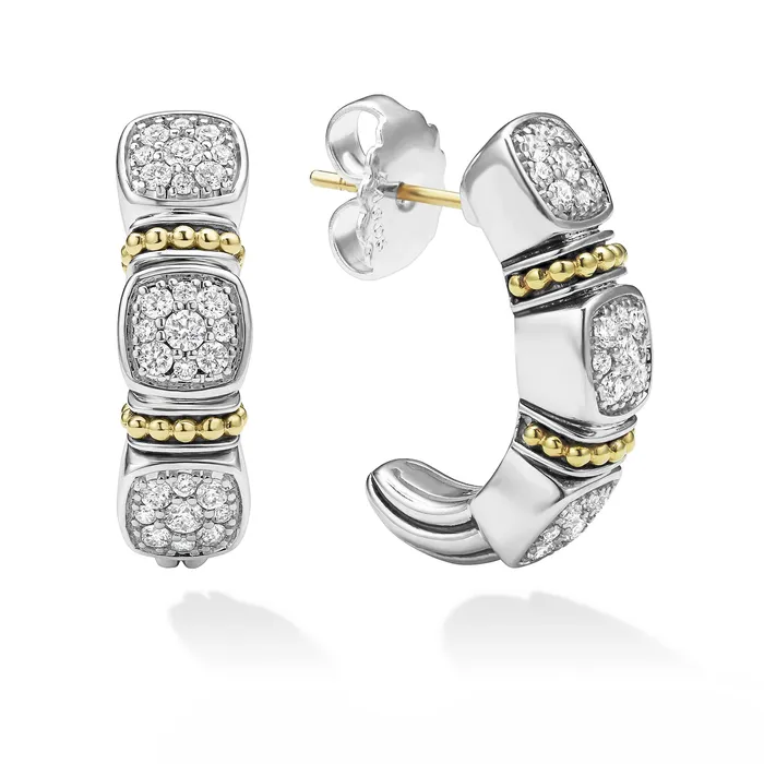 Rittenhouse TwoTone Diamond Hoop Earrings LAGOS Earrings