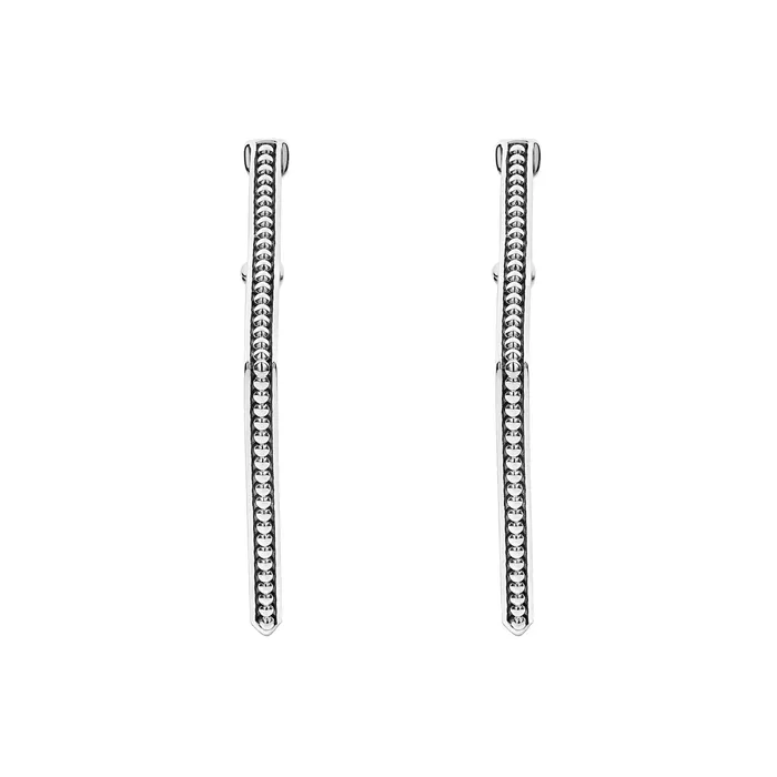 Signature Caviar Square Caviar Hoop Earrings LAGOS Earrings