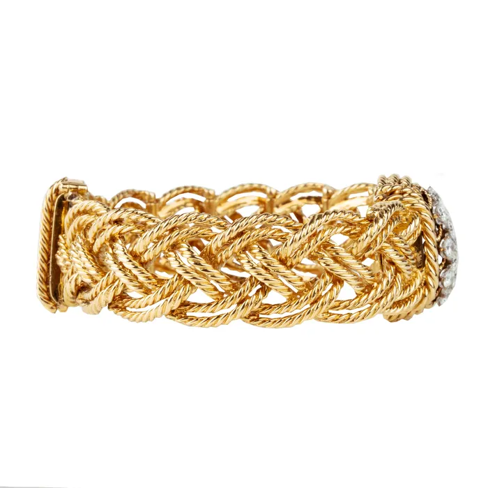 Vintage Boucheron Diamond Watch Bracelet Bell Bird Antiques Bracelets
