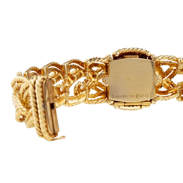 Vintage Boucheron Diamond Watch Bracelet Bell Bird Antiques Bracelets