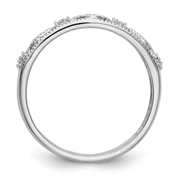 010ct CZ Solid Real 14K White Gold Wedding Band Ring Goldia Rings