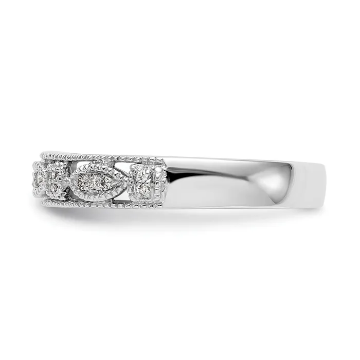 010ct CZ Solid Real 14K White Gold Wedding Band Ring Goldia Rings