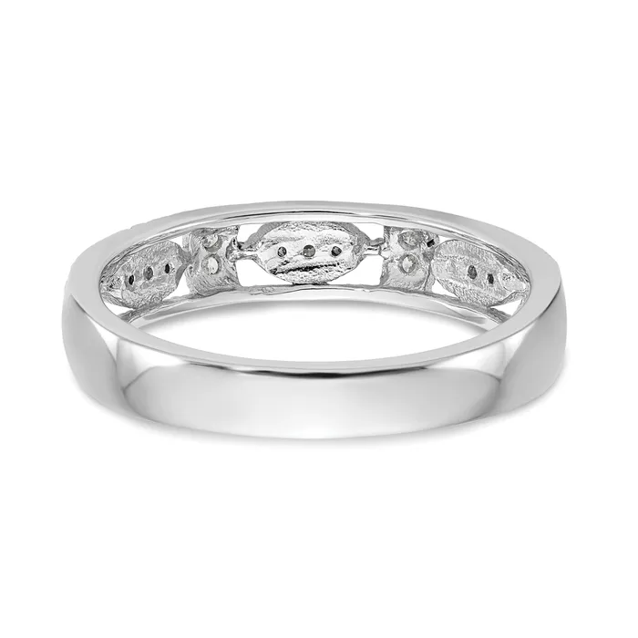010ct CZ Solid Real 14K White Gold Wedding Band Ring Goldia Rings