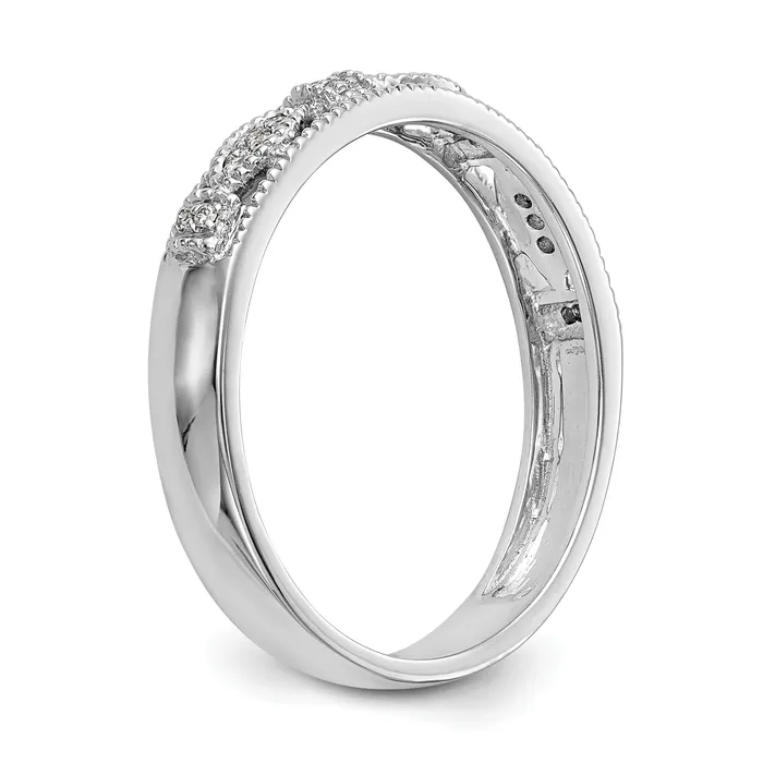 010ct CZ Solid Real 14K White Gold Wedding Band Ring Goldia Rings