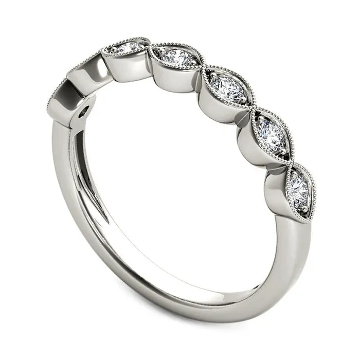 020 CT TW Natural Diamond MarquiseShaped Antique VintageStyle Stackable Band in Solid 10K White Gold Goldia Rings 020 CT TW Natural Diamond MarquiseShaped Antique VintageStyle Stackable Band in Solid 10K White Gold Goldia Rings