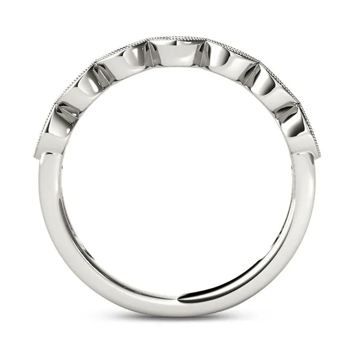 020 CT TW Natural Diamond MarquiseShaped Antique VintageStyle Stackable Band in Solid 10K White Gold Goldia Rings 020 CT TW Natural Diamond MarquiseShaped Antique VintageStyle Stackable Band in Solid 10K White Gold Goldia Rings