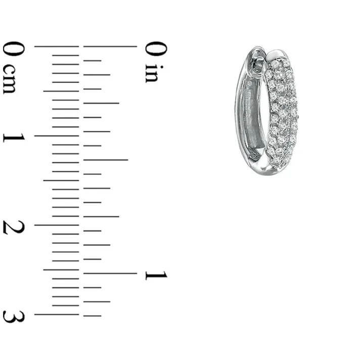 025 CT TW Diamond Hoop Earrings in 10K White Gold Goldia Earrings 025 CT TW Diamond Hoop Earrings in 10K White Gold Goldia Earrings