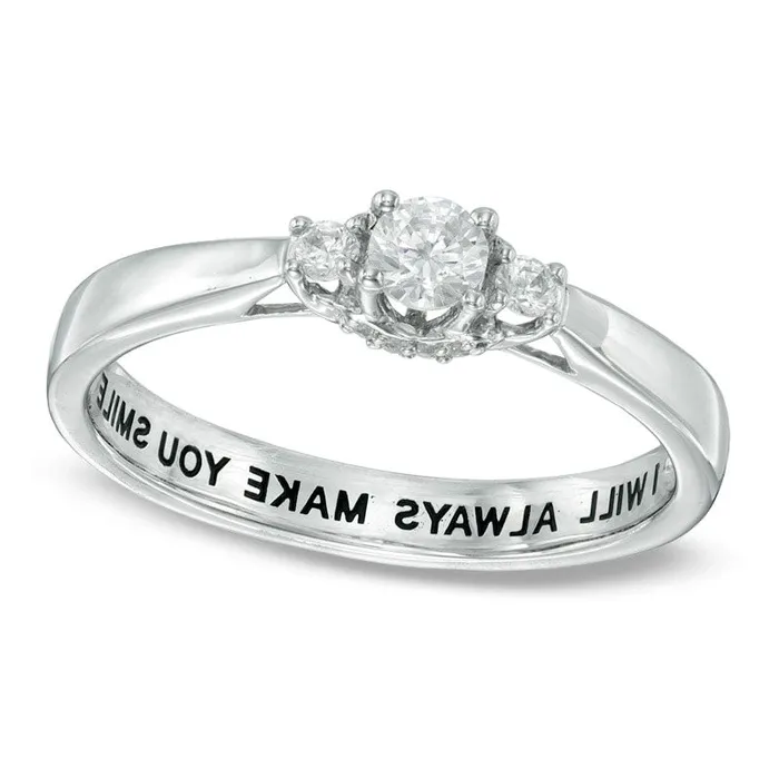 025 CT TW Natural Diamond Promise Ring in Solid 10K White Gold 28 Characters Goldia Rings 025 CT TW Natural Diamond Promise Ring in Solid 10K White Gold 28 Characters Goldia Rings