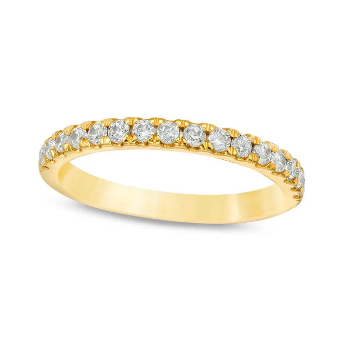 038 CT TW Natural Diamond Wedding Band in Solid 10K Yellow Gold Goldia Rings 038 CT TW Natural Diamond Wedding Band in Solid 10K Yellow Gold Goldia Rings