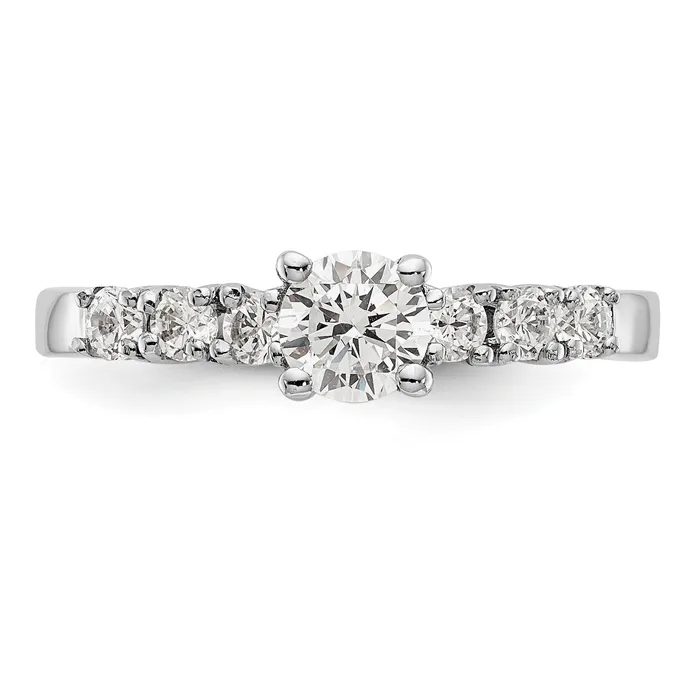 060ct CZ Solid Real 14K White Gold Engagement Ring Goldia Rings