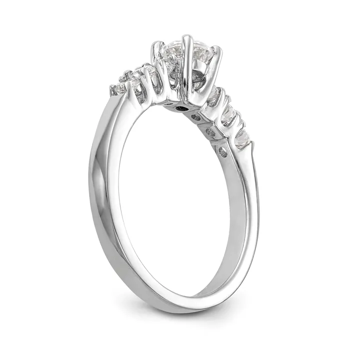 060ct CZ Solid Real 14K White Gold Engagement Ring Goldia Rings