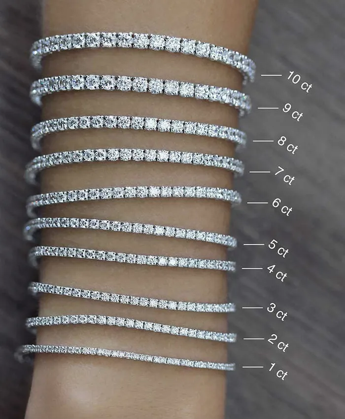 10 ct tw Classic FourProng Natural Diamond Tennis Bracelet in 10K Yellow Gold Goldia Bracelets