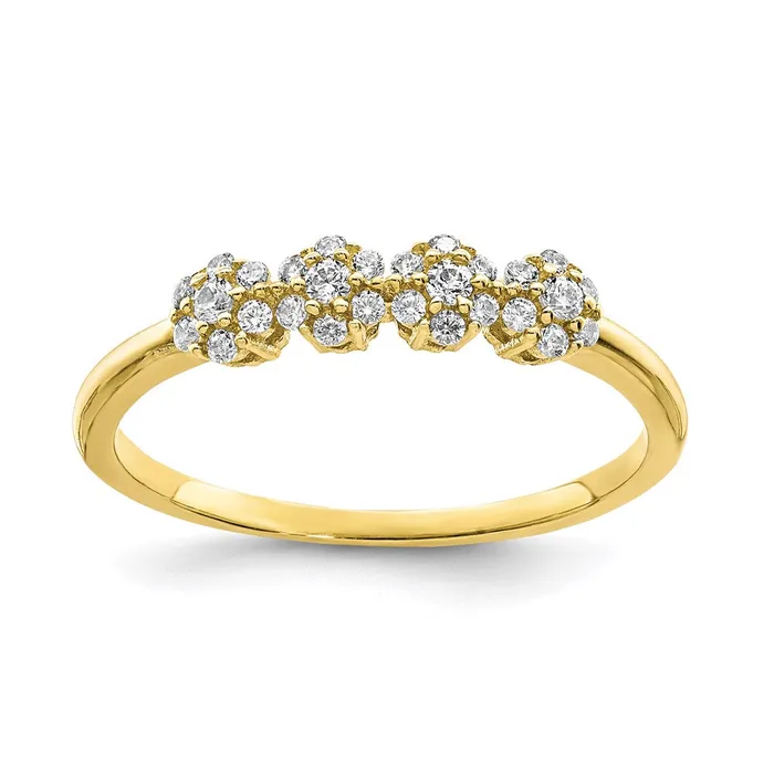 10K Yellow Gold CZ Stackable Ring Goldia Rings