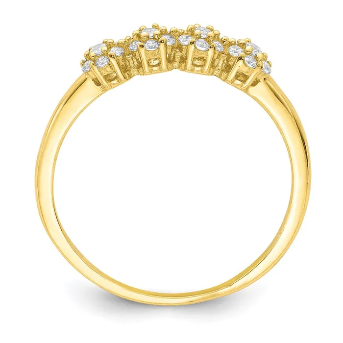 10K Yellow Gold CZ Stackable Ring Goldia Rings