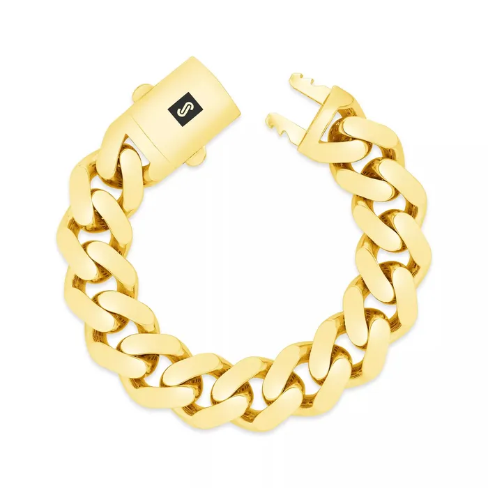 10K Yellow Gold Miami Cuban 11mm Royal Monaco Link Chain Bracelet 8 85 9 Goldiacom Bracelets
