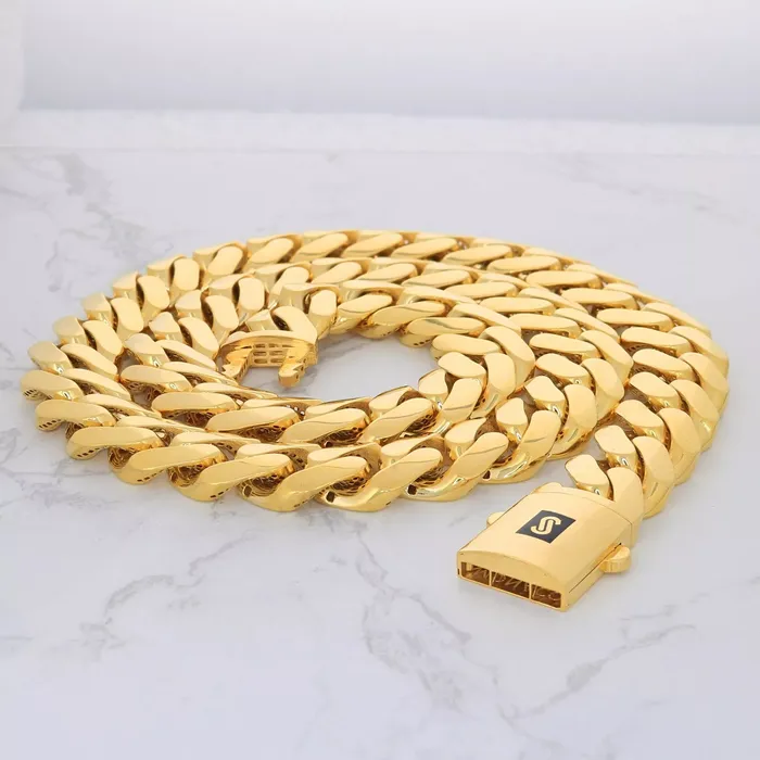 10K Yellow Gold Miami Cuban 11mm Royal Monaco Link Chain Bracelet 8 85 9 Goldiacom Bracelets