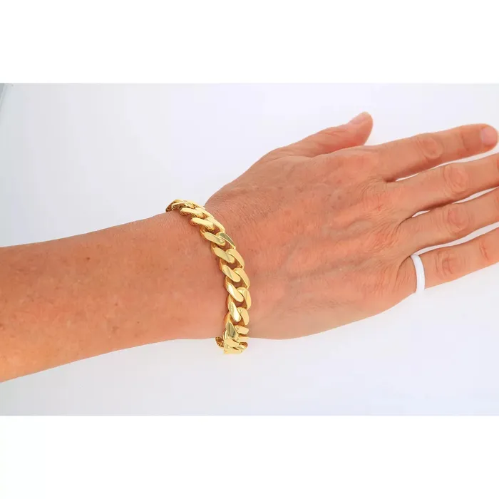 10K Yellow Gold Miami Cuban 11mm Royal Monaco Link Chain Bracelet 8 85 9 Goldiacom Bracelets