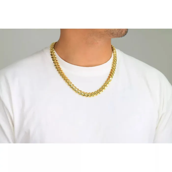 10K Yellow Gold Miami Cuban 9mm Royal Monaco Curb Link Chain Necklace 18 30 Goldiacom Necklaces