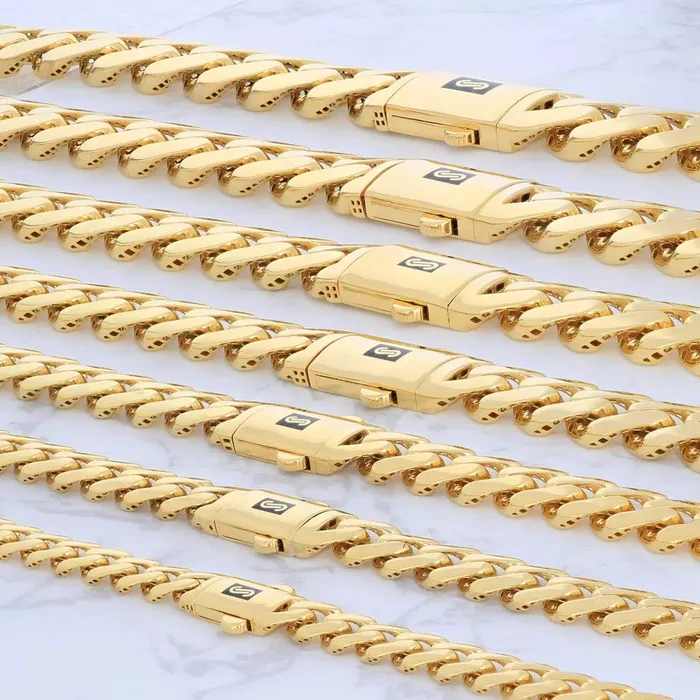 10K Yellow Gold Miami Cuban 9mm Royal Monaco Curb Link Chain Necklace 18 30 Goldiacom Necklaces