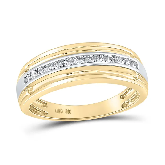 10k Yellow Gold Round Diamond Single Row Band Ring 14 Cttw gndatlanta Rings 10k Yellow Gold Round Diamond Single Row Band Ring 14 Cttw gndatlanta Rings