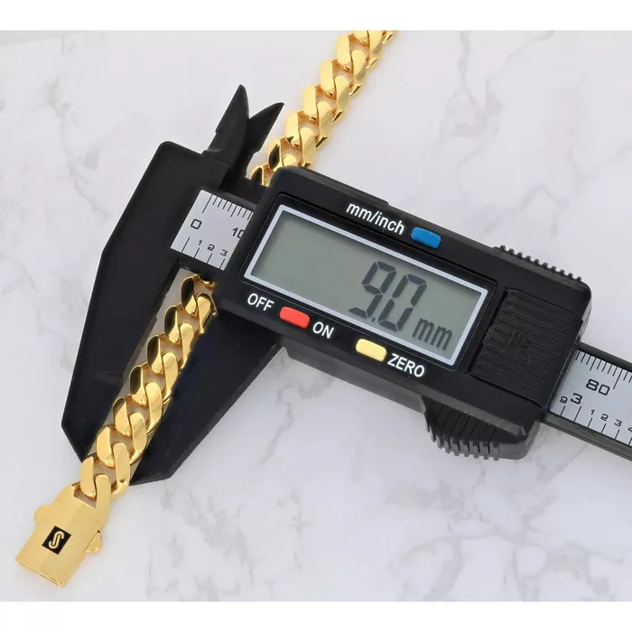10k Yellow Gold Royal Monaco Miami Cuban Link 9mm Chain Pendant Necklace 28 Goldiacom Necklaces