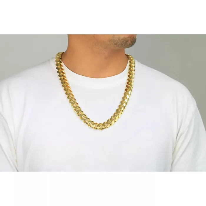 10k Yellow Gold Royal Monaco Miami Cuban Link Curb 15mm Mens Chain Necklace 20 Goldiacom Necklaces