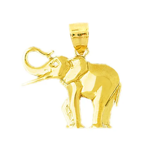 14K Gold 24MM Elephant Pendant Goldia PreStyled Sets