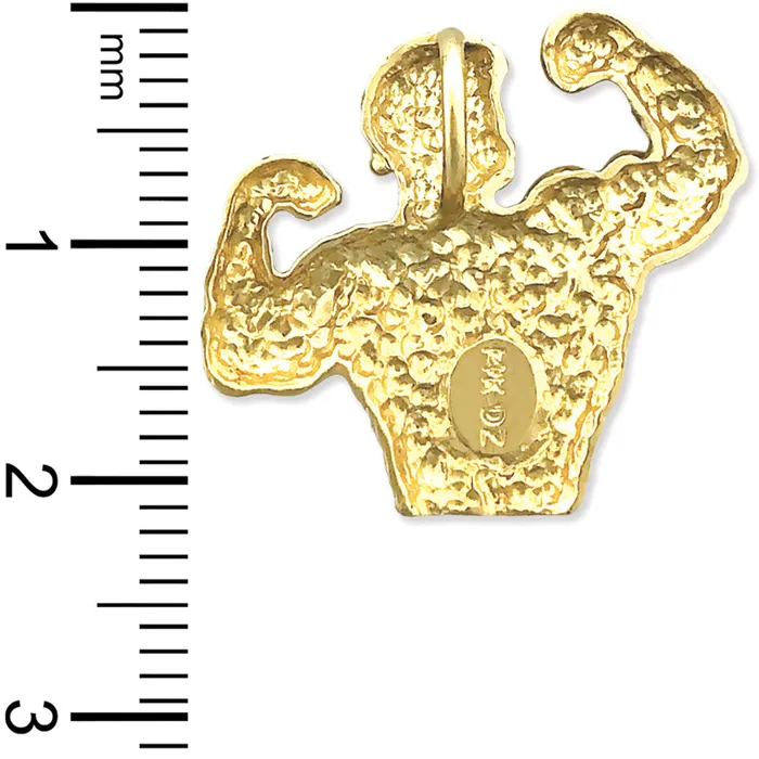 14K Gold Bodybuilder Biceps Pendant Slide Goldia PreStyled Sets