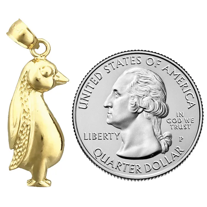14K Gold Penguin Standing Pendant Goldia PreStyled Sets