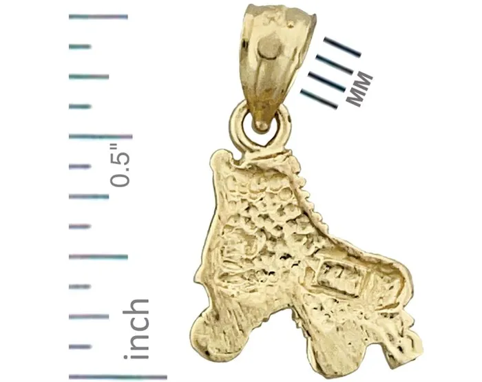 14K Gold Quad Roller Skate Charm Goldia Charm Necklaces