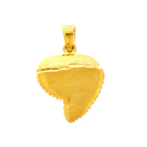 14K Gold Serrated Shark Tooth Charm Goldia Charm Necklaces