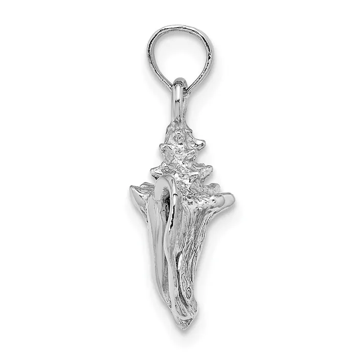 14k White Gold 3D Conch Shell Charm Goldia Charm Necklaces