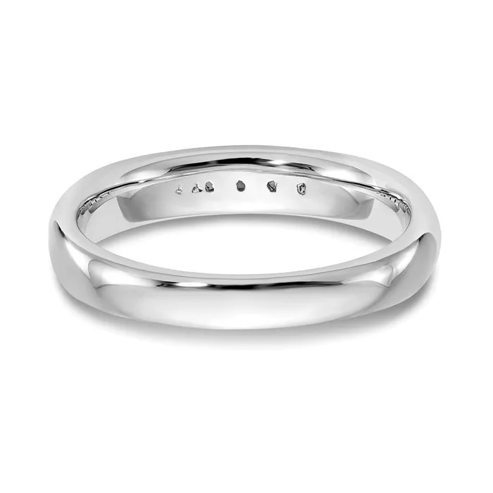 14K White Gold 5Stone Real Diamond Channel Band goldiaca Rings