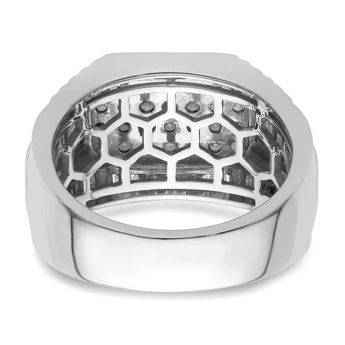 14k White Gold 78 Ct Lab Grown Diamond VSSI G Mens Ring Goldia Rings