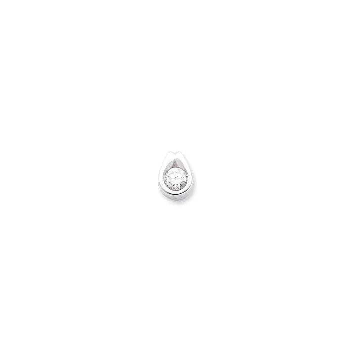 14k White Gold A Diamond chain slide Goldiacom Necklaces