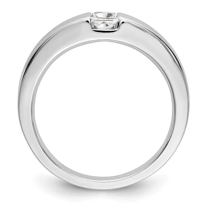 14k White Gold AA Real Diamond Mens Band Goldiacom Rings