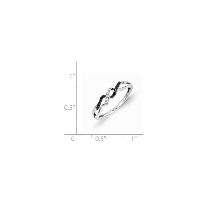 14k White Gold Black and White Diamond Ring Goldia Rings 14k White Gold Black and White Diamond Ring Goldia Rings