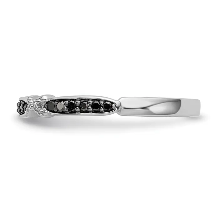 14k White Gold Black Real Diamond Band Goldiacom Rings