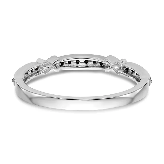 14k White Gold Black Real Diamond Band Goldiacom Rings