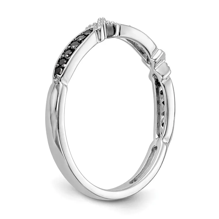 14k White Gold Black Real Diamond Band Goldiacom Rings
