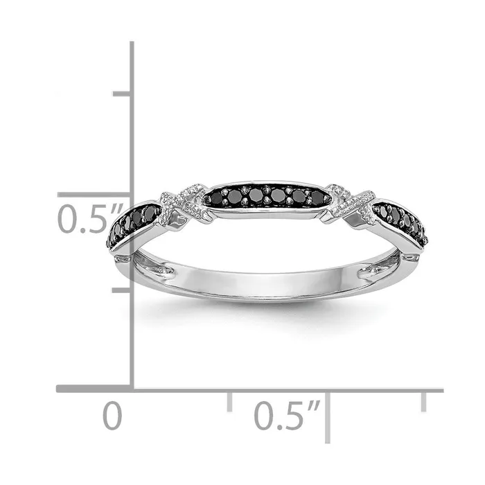 14k White Gold Black Real Diamond Band Goldiacom Rings