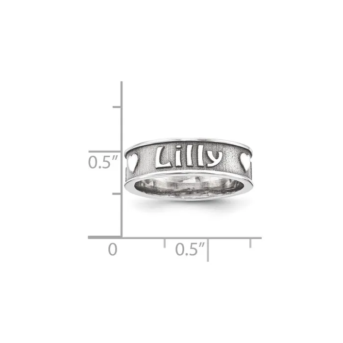 14K White Gold Casted High Polish wSandblast or Antique Ring Goldia Rings