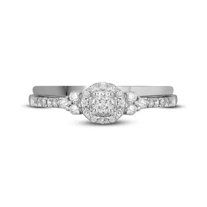 14k White Gold Diamond Slender Wedding Bridal Engagement Ring Band Set 13 Cttw gndatlanta Rings 14k White Gold Diamond Slender Wedding Bridal Engagement Ring Band Set 13 Cttw gndatlanta Rings