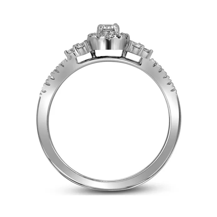 14k White Gold Diamond Slender Wedding Bridal Engagement Ring Band Set 13 Cttw gndatlanta Rings